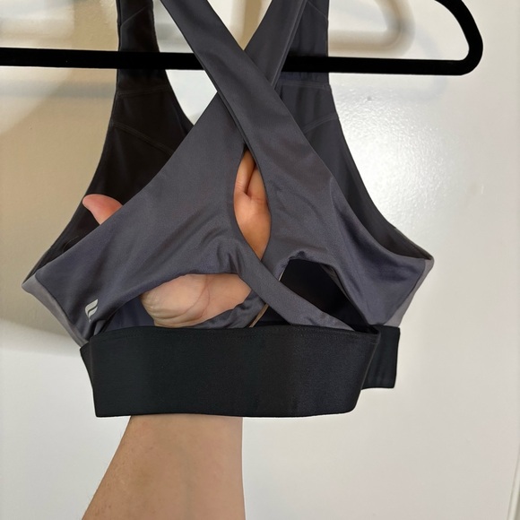 Fabletics Gray and Black Sports Bra Size L - Picture 3 of 8